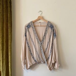 Beaded Free People Blouse